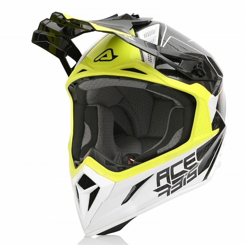 Шлем Acerbis Steel Carbon White/Yellow