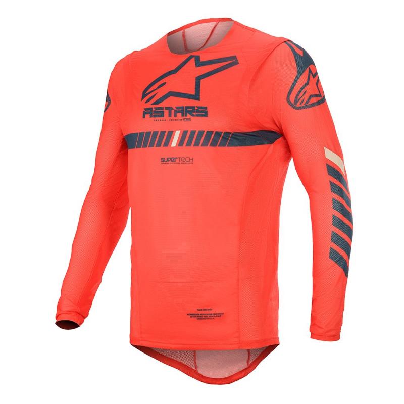 Джерси Alpinestars Supertech Jersey, оранжево-бело-синий