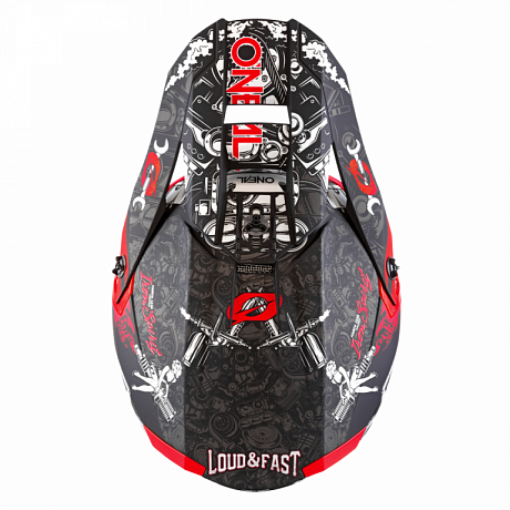 Шлем кроссовый O'NEAL 5Series HR V.22 черный/красный M