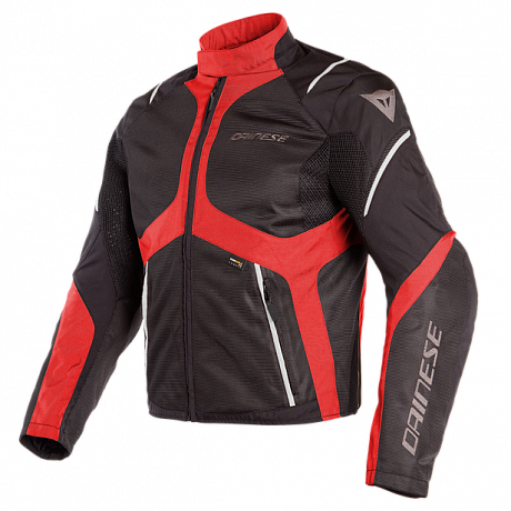 Куртка текстильная Dainese Sauris D-dry Black/Tour-Red/Light-Gray