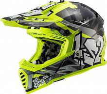 Кроссовый шлем LS2 MX437 Fast Crusher black yellow