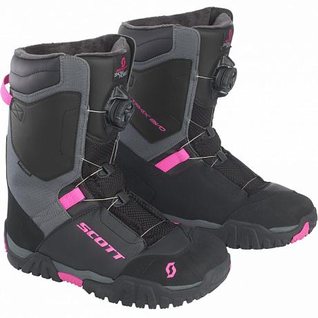 Ботинки женские снегоходные Scott X-Trax Evo, черно-розовые 37