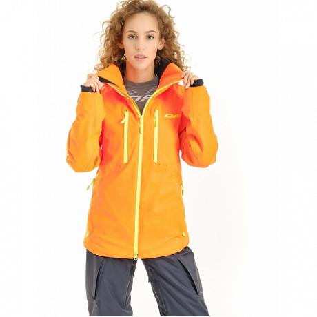 Куртка горнолыжная утепленная Dragonfly Gravity Premium Woman Orange-Yellow 2023