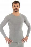 Термобелье (футболка мужская дл.рукав) Brubeck Comfort Wool, серый