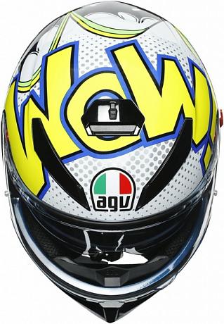 Шлем AGV K-3 SV Multi Bubble Blue/White/Yellow Fluo