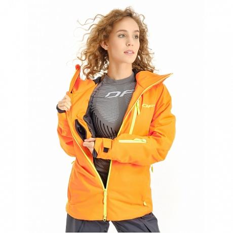Куртка горнолыжная утепленная Dragonfly Gravity Premium Woman Orange-Yellow 2023