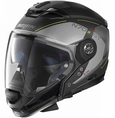 Шлем-трансформер Nolan N70-2 GT Lakota N-Com, 36, Flat Black L