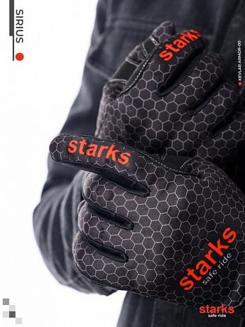 Мотоперчатки STARKS Sirius (текстиль) Черный/Серый