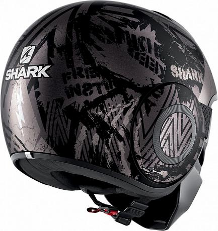 Шлем открытый Shark Street Drak Crower Mat черный-серый