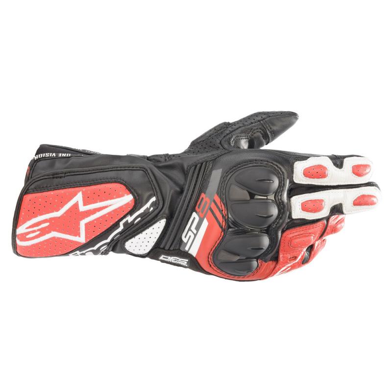 Перчатки кожаные Alpinestars SP-5 Gloves, черный/красный/белый