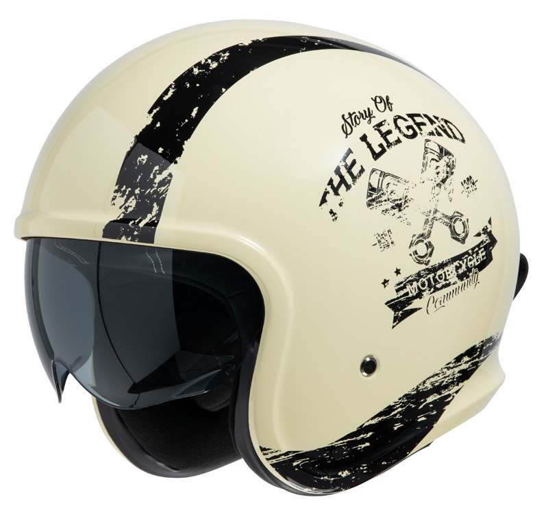 Шлем IXS Jet Helmet  IXS880 2.0 Бело-черный матовый